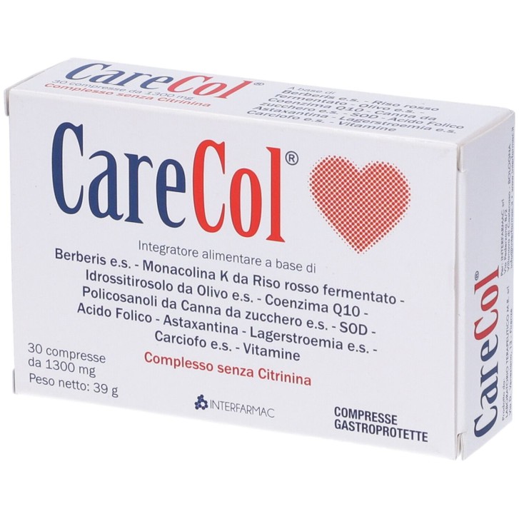 Carecol 30 Compresse - Integratore per il Colesterolo