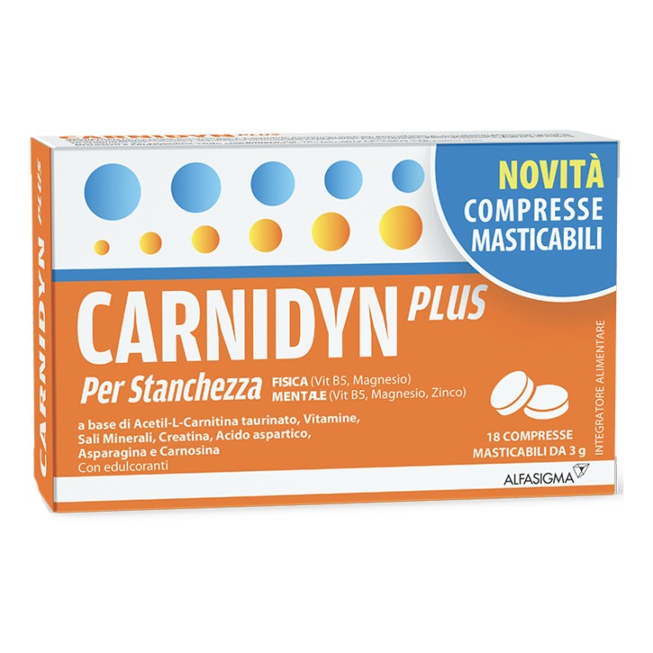 Carnidyn Plus 18 Compresse Masticabili - Integratore Alimentare