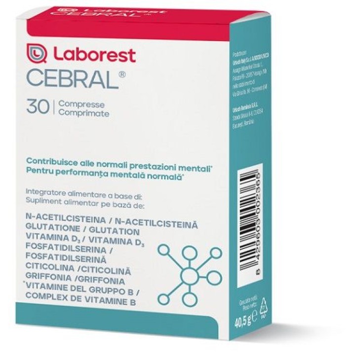 Cebral 30 Compresse - Integratore Memoria e Prestazioni Mentali