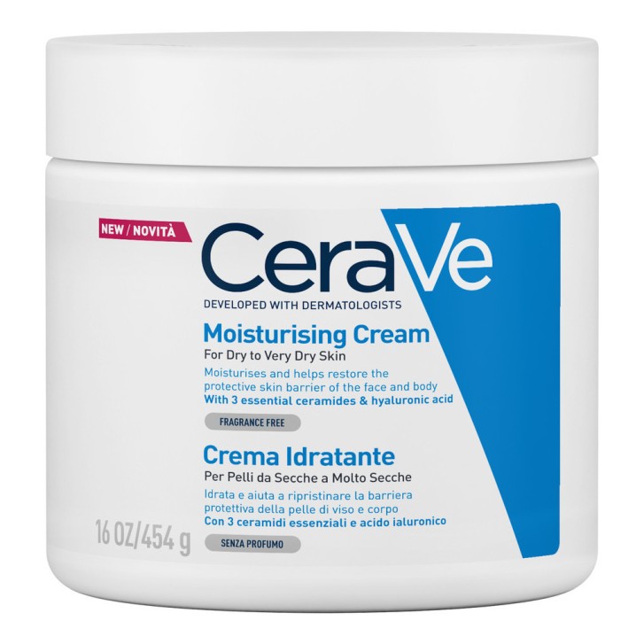 CeraVe Crema Idratante Viso e Corpo Pelle Secca 454 g