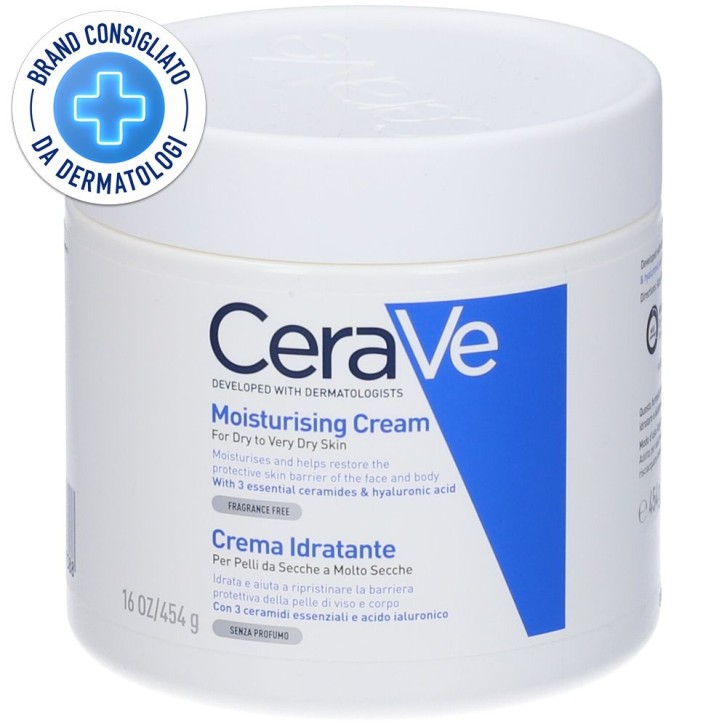 CeraVe Crema Idratante Viso e Corpo Pelle Secca 454 g