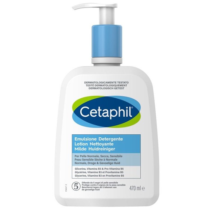 Cetaphil Emulsione Detergente Idratante  per pelle normale e secca 470 ml