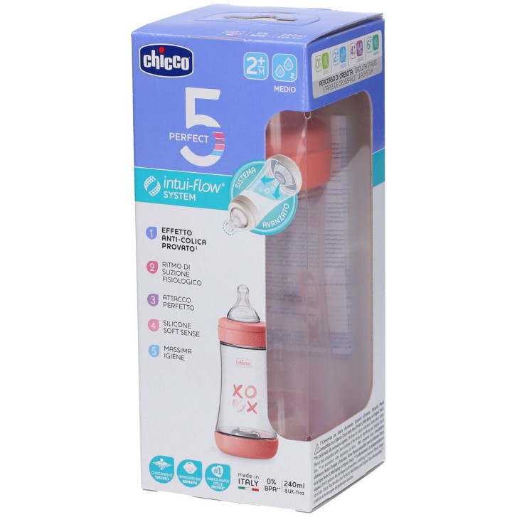 Chicco Biberon P5 Silicone Girl Rosa 240 ml