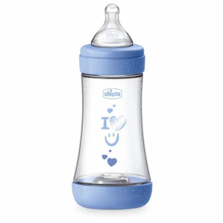 Chicco Biberon Neonato Perfect 5 Azzurro Medio 240 ml 2Mesi+