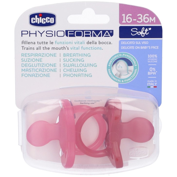 Chicco Gommotto Silicone Rosa 16-36 mesi 2 pezzi