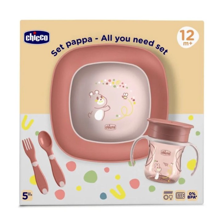 Chicco Set Pappa Rosa 12M+