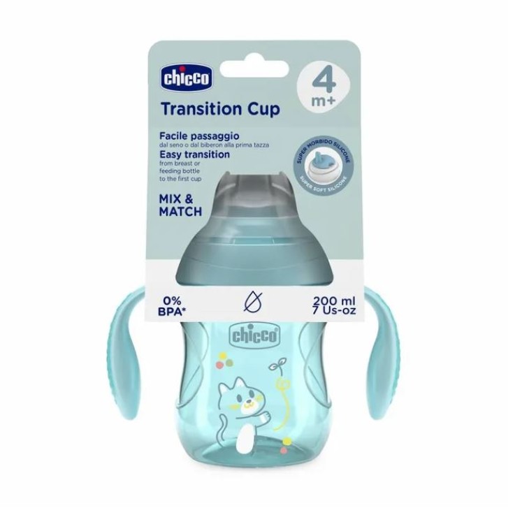 Chicco Tazza Transition Cup Azzurro 4M+