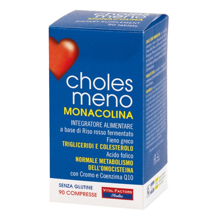 Choles Meno Monacolina 90 compresse - Integratore Controllo Colesterolo e Omocisteina