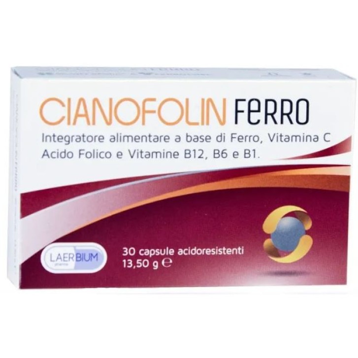 Cianofolin Ferro 30 Capsule - Integratore Alimentare