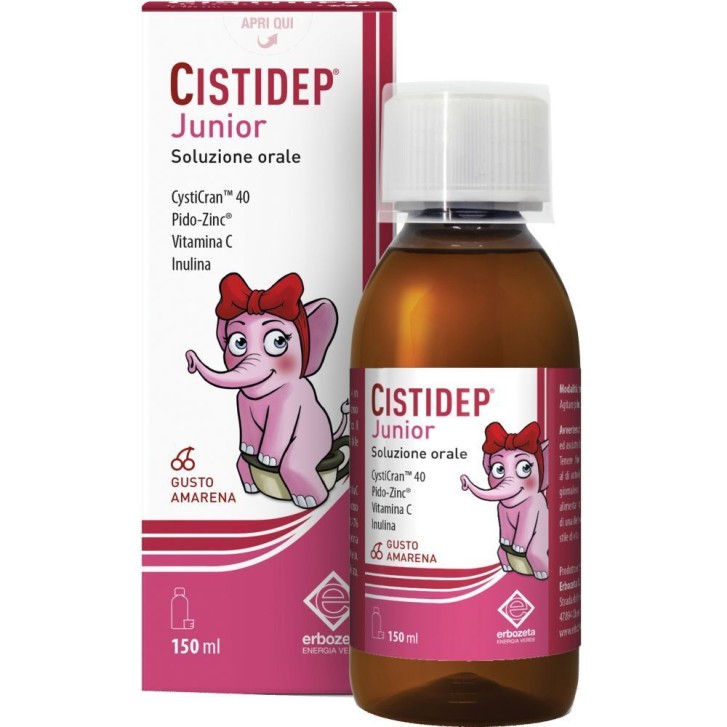 Cistidep Junior Soluzione Orale gusto Amarena 150 ml - Integratore Alimentare