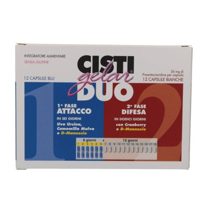 Cistigelar Duo 12+12 Capsule - Integratore per Vie Urinarie