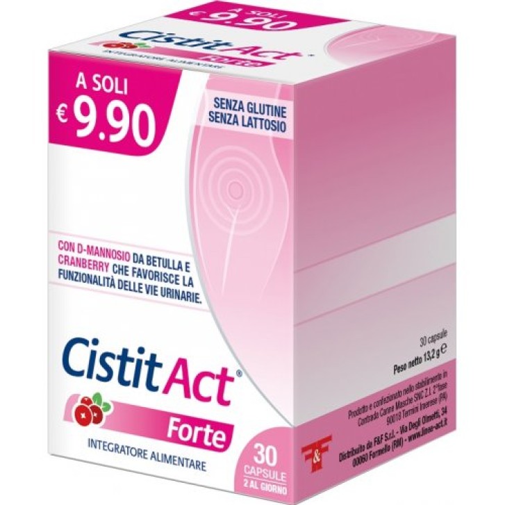 Cistit Act Forte 30 capsule - Integratore per la Cistite e le Vie Urinarie