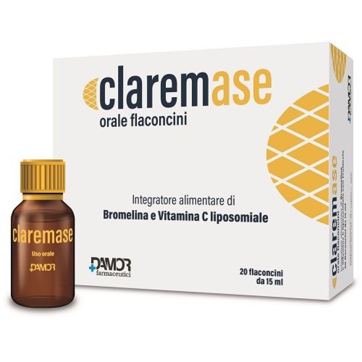 Claremase Orale 20 flaconcini - Integratore Bromelina e Vitamina C