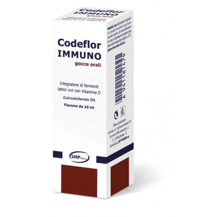 Codeflor Immuno Gocce 10 ml - Integratore Fermenti e Vitamina D3