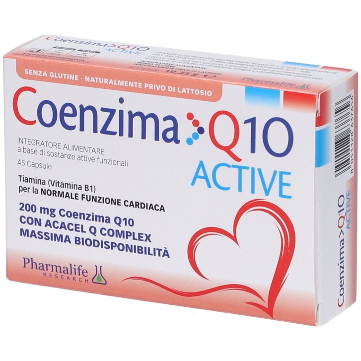Pharmalife Coenzima Q10 Active 45 Capsule - Integratore per Metabolismo Energetico