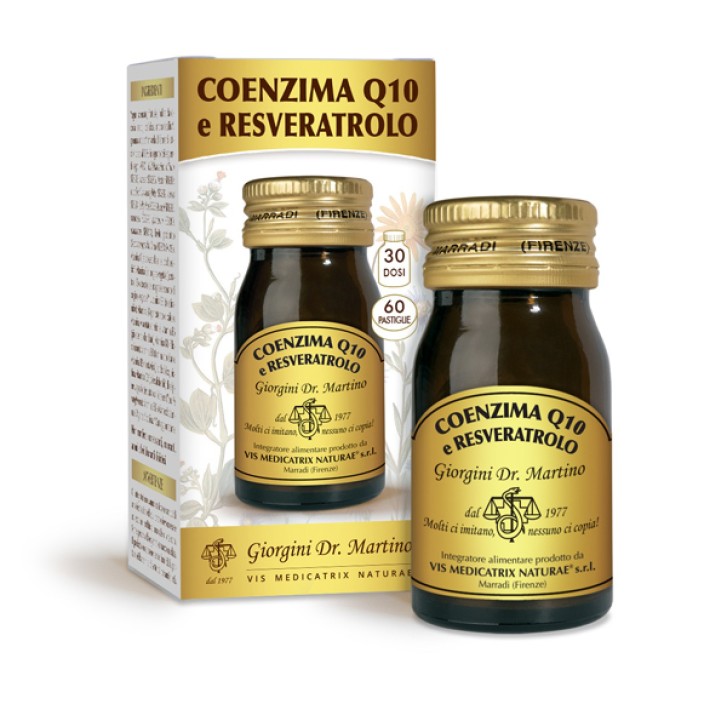 Coenzima Q10 + Resveratrolo 30 Pastiglie Dr. Giorgini - Integratore Benessere Pelle