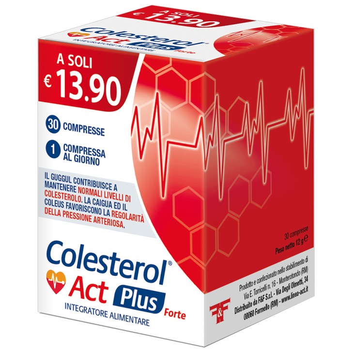 Colesterol Act Plus Forte 30 Compresse - Integratore Controllo Colesterolo