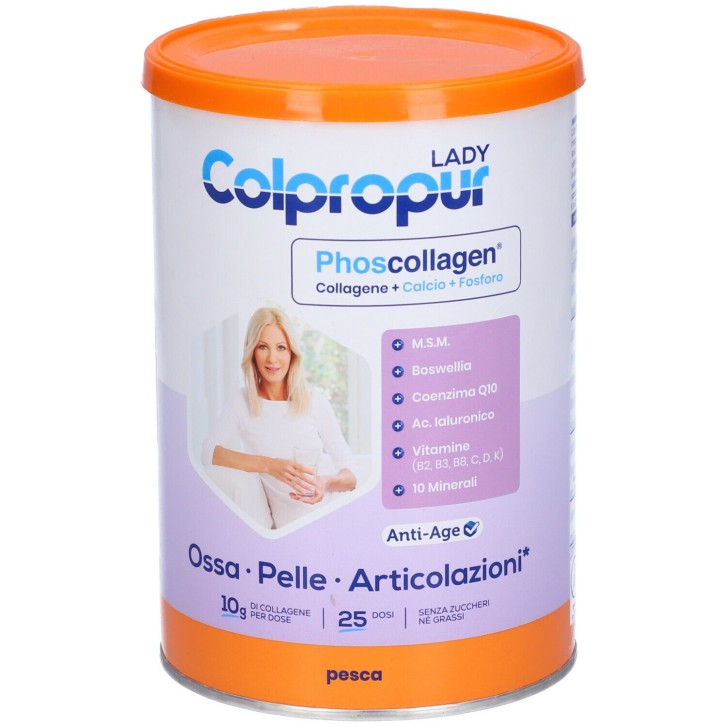 Colpropur Lady Pesca 340 grammi - Integratore Benessere Pelle Ossa e Articolazioni
