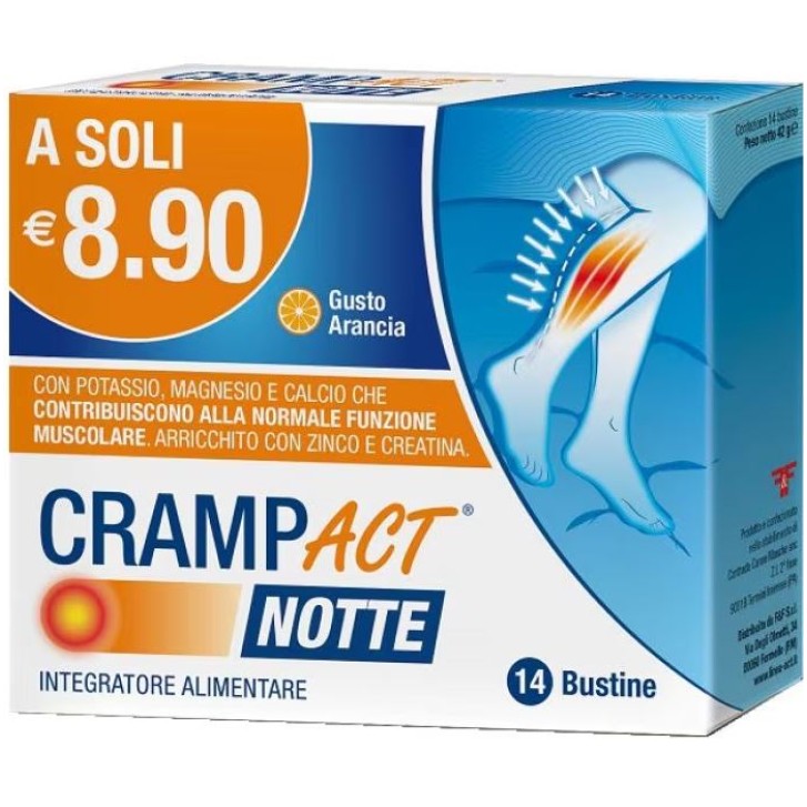 CrampAct Notte 14 Bustine - Integratore Funzione Muscolare Notturna