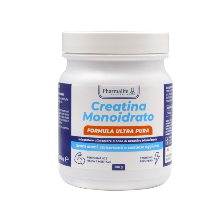 Pharmalife Creatina Monoidrato Ultra Pura 300 g - Integratore per Prestazione Fisica