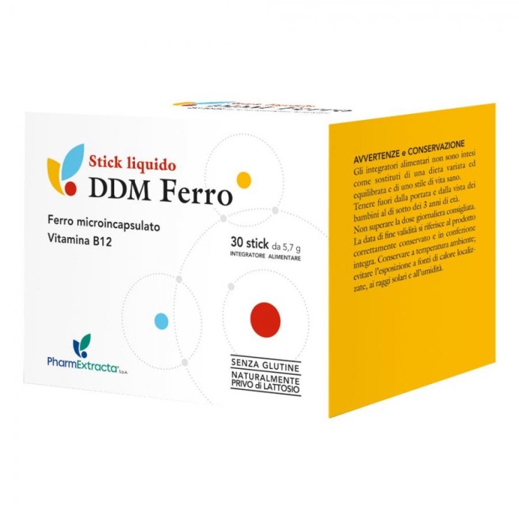 DDM Ferro 30 stick - Integratore Ferro Microincapsulato e Vitamina B12