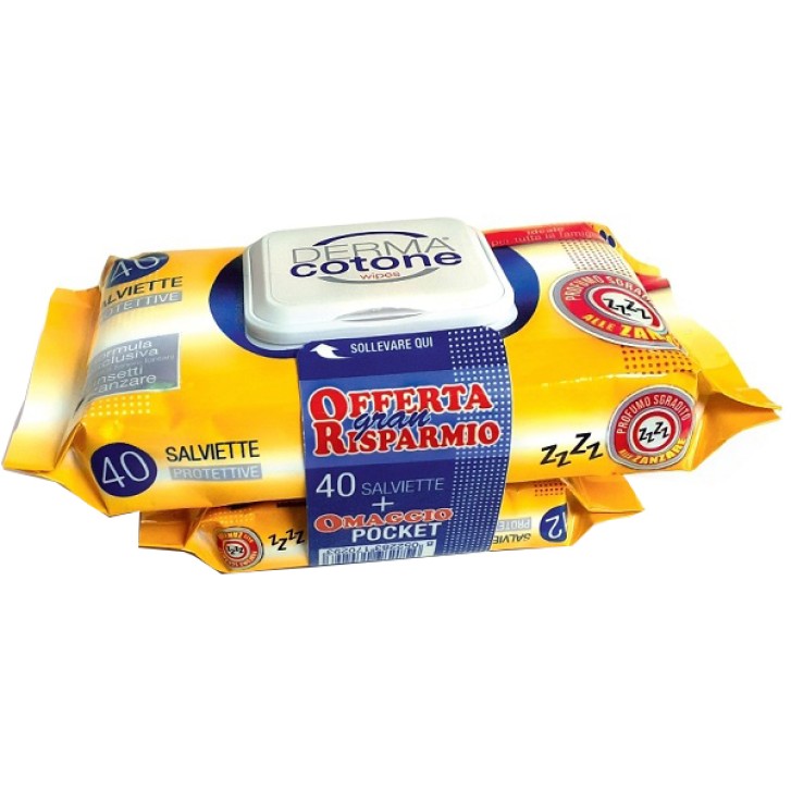 Dermacotone Salviettine Anti-Zanzare 40 + 12 pezzi