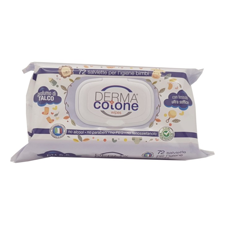 Dermacotone Salviettine Talco 72 Pezzi