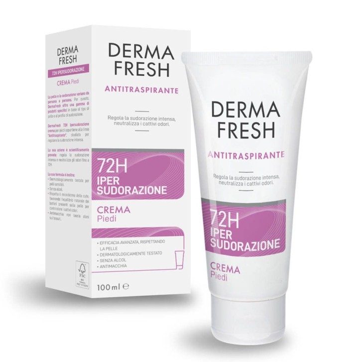 Dermafresh 72H Ipersudorazione Crema Piedi 100 ml