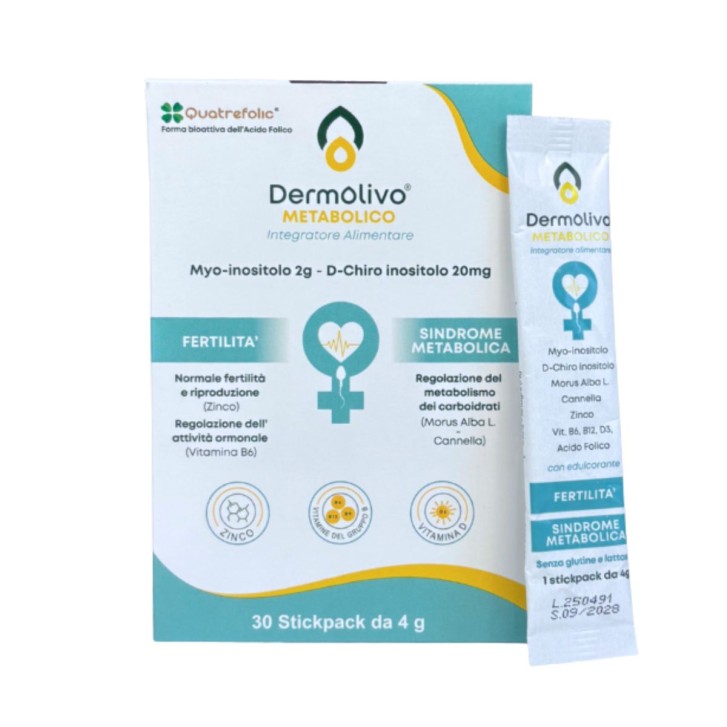 Dermolivo Metabolico 30 Stick - Integratore Fertilit&agrave; e Sindrome Metabolica