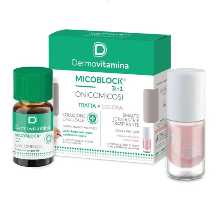 DermoVitamina MicoBlock 3in1 Tratta e Colora Onicomicosi 7 ml