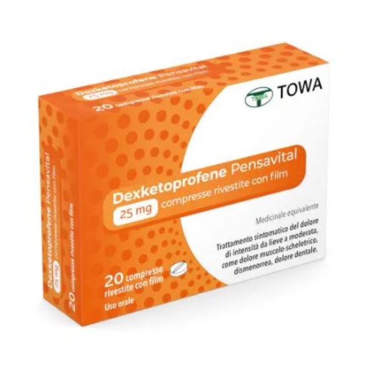 Dexketoprofene Pensavital 25 mg 20 compresse