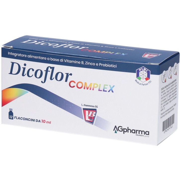 Dicoflor Complex 12 Flaconcini - Integratore per Flora Intestinale e Stanchezza