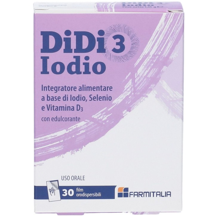 Didi3 Iodio 30 film orodispersibili - Integratore Funzione Tiroidea e Sistema Immunitario