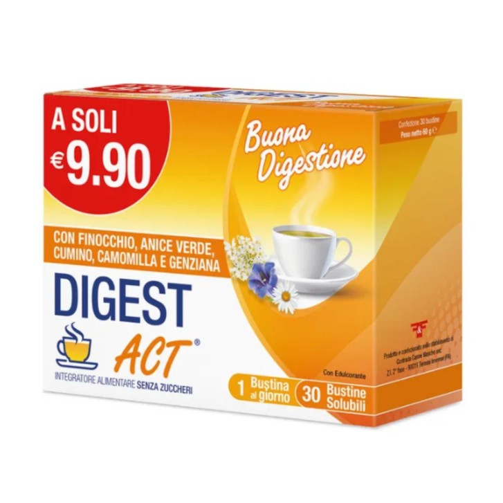 Digest Act 30 bustine - Integratore Benessere Digestivo
