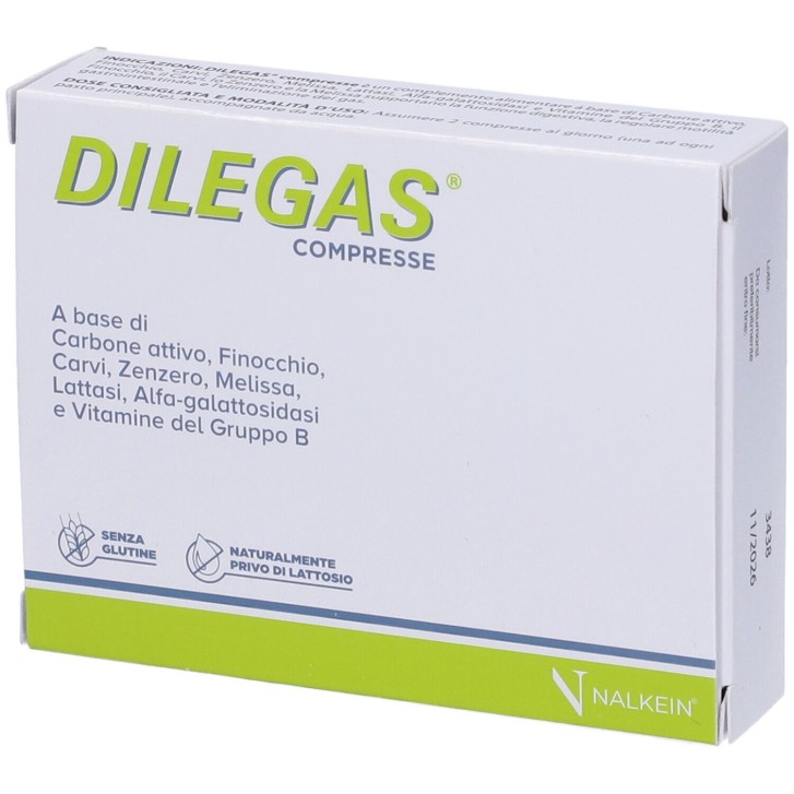 Dilegas 30 compresse - Integratore Benessere Digestivo e Intestinale