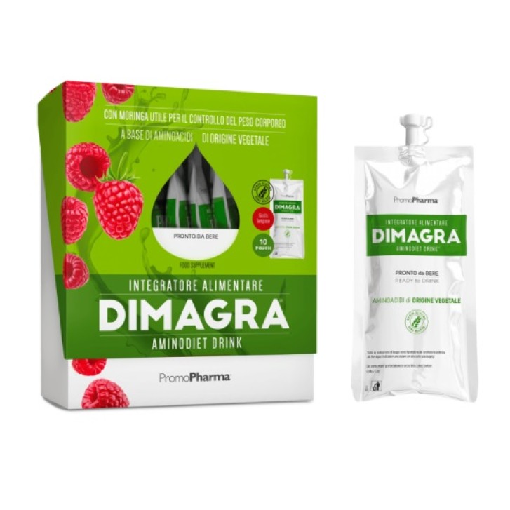 Dimagra AminoDiet Drink Lampone 10 Pouch da 80 grammi PromoPharma