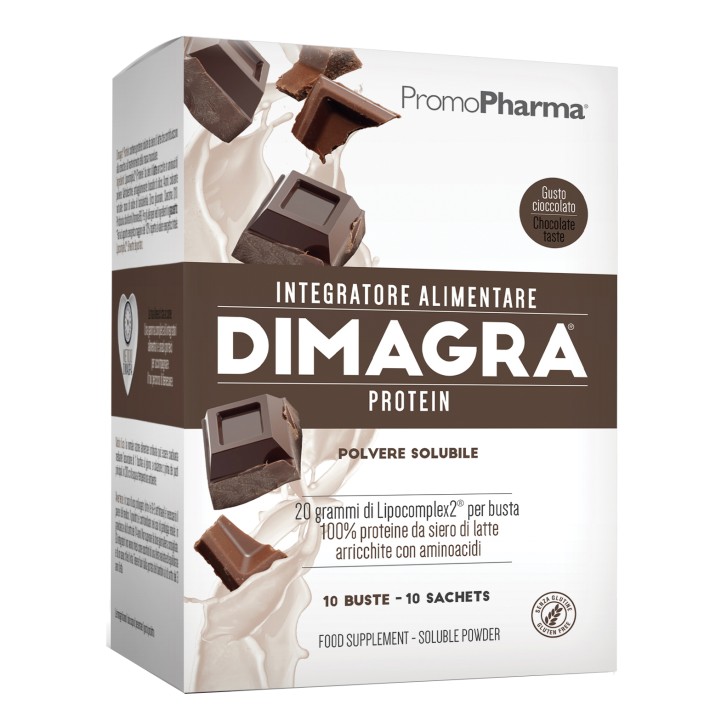 Dimagra Protein Cacao 10 Buste PromoPharma - Integratore Alimentare