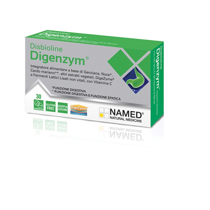 Disbioline Digenzym AB 30 compresse - Integratore Funzione Digestiva e Epatica