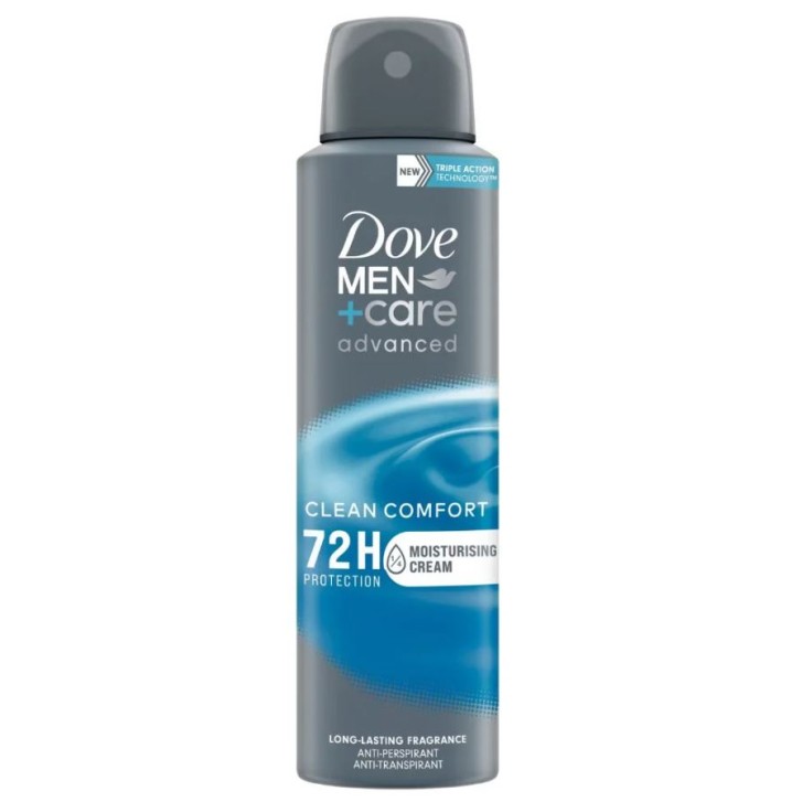 Dove Man Care Deodorante Advanced Clean Spray 72h 150 ml