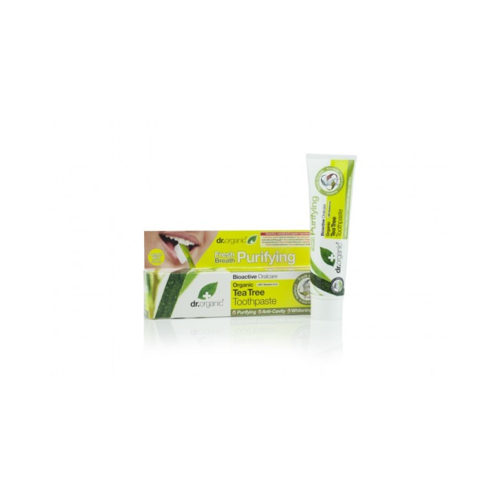 Dr.Organic Tea Tree Dentifricio Lenitivo Antibatterico 100 ml
