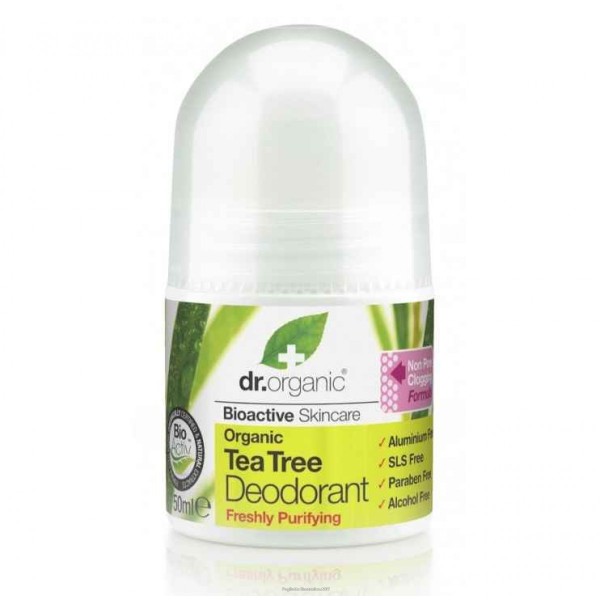 Dr.Organic Tea Tree Deodorante Roll-On Antibatterico 50 ml
