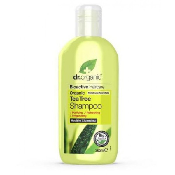 Dr.Organic Tea Tree Shampoo Riequilibrante Capelli Grassi e con Forfora 265 ml