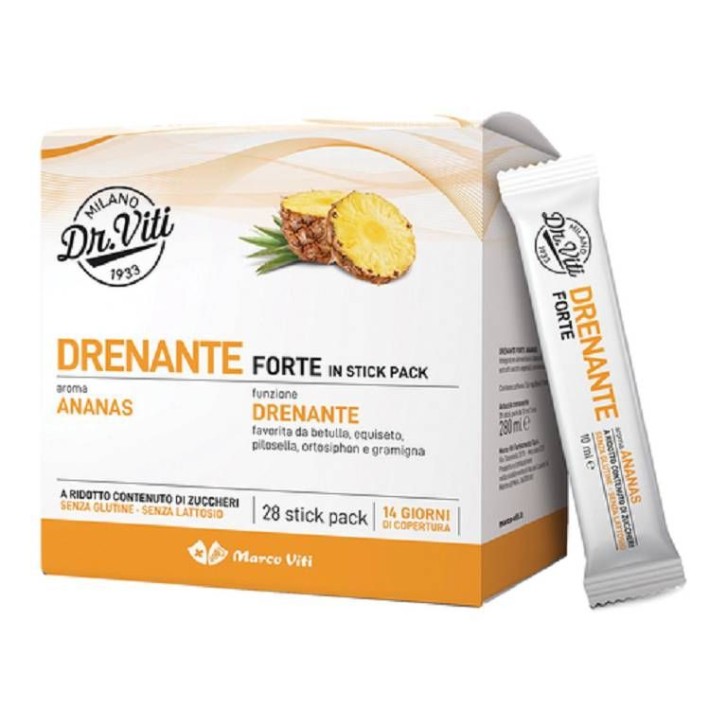 Dr Viti Drenante Forte Ananas 28 stick - Integratore Alimentare