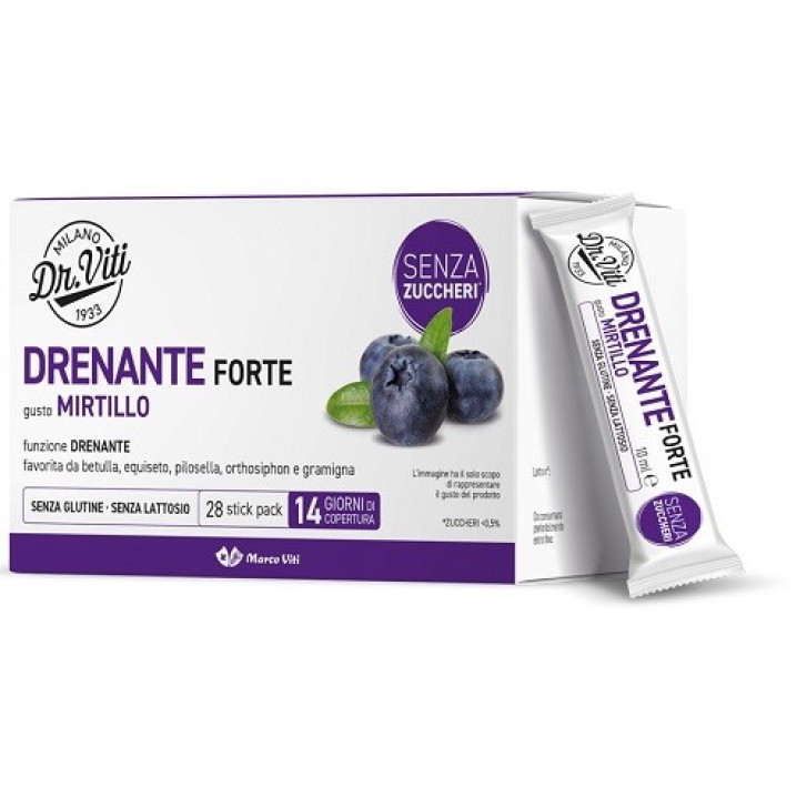 Dr. Viti Drenante Mirtillo 28 stick - Integratore Alimentare