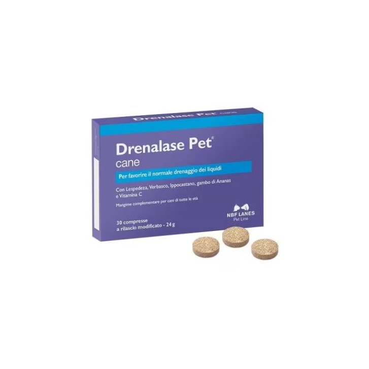 Drenalase Pet Cani 800 mg 30 compresse - Mangime Complementare Drenaggio Liquidi