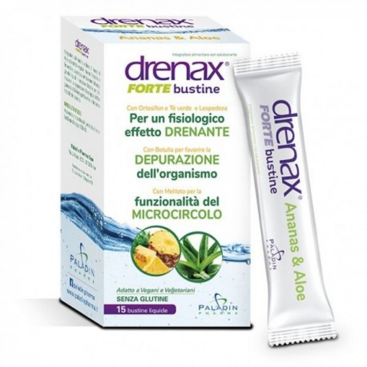 Drenax Forte Bustine Ananas & Aloe 15 bustine liquide - integratore drenante