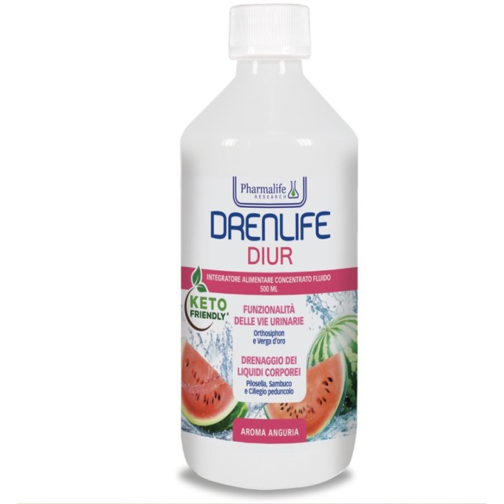 Drenlife Diur Concentrato Fluido 500 ml - Integratore per Drenaggio dei Liquidi