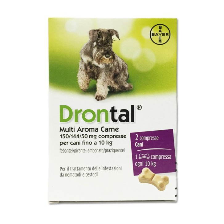 Drontal Multi Aroma Cane fino a 10 kg 2 compresse