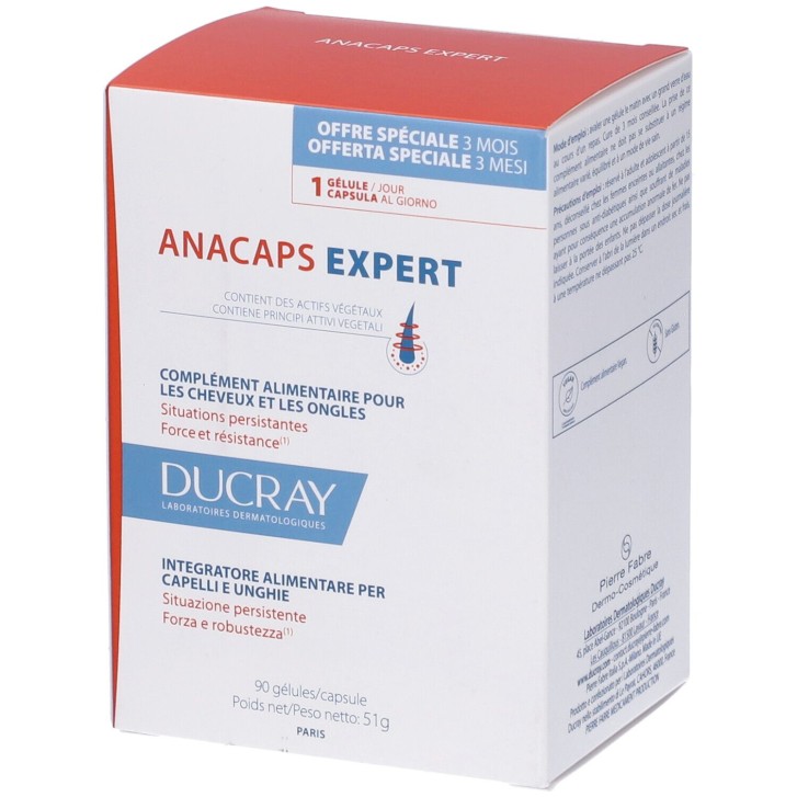 Ducray Anacaps Expert 90 Capsule - Integratore per Capelli