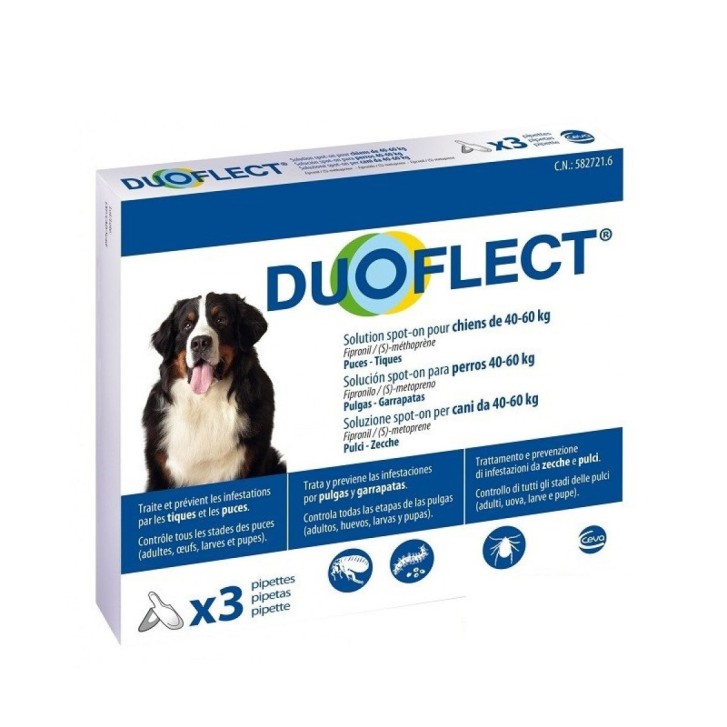 Duoflect Spot-On Antiparassitario Cani 40-60 Kg 3 Pipette Monodose